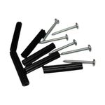 Set de 6 Tornillos Combinados de Acero Galvanizado 1/4 x 1-1/2 Plg con Tarugo