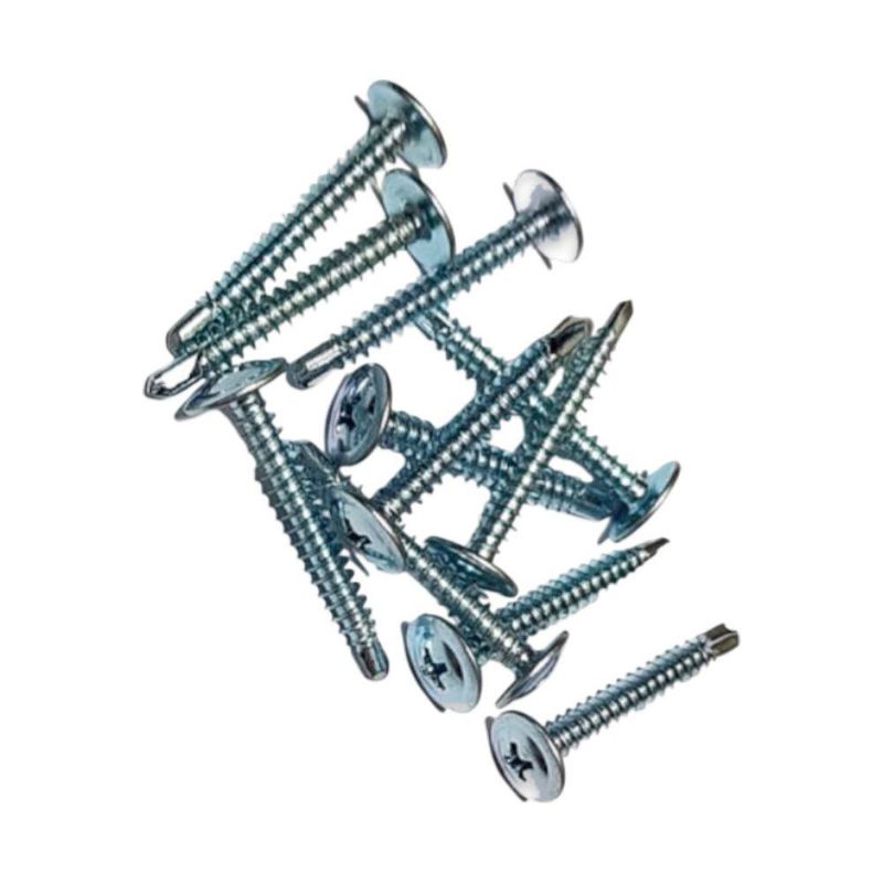 Tornillo Tablayeso con Roldana Punta de Broca 8 x 1 1/2 Plg Set 100