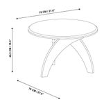 Mesa Auxiliar Redonda Café/Blanco Mdf 70x70x46.5 Cm - Z