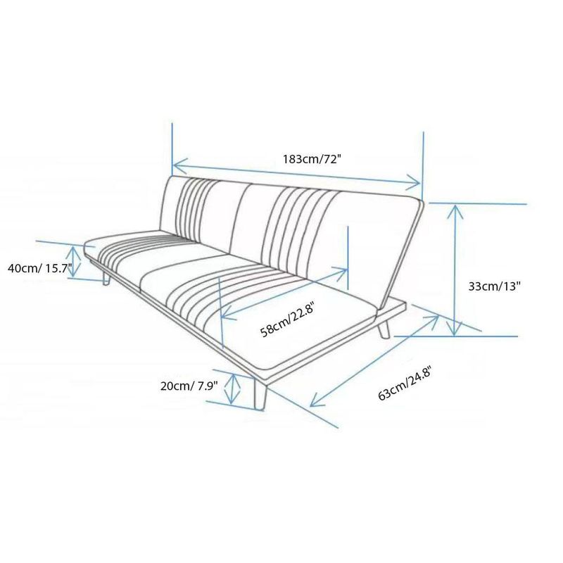 Sofá Cama Husky Gris de 183x93x83 Cm