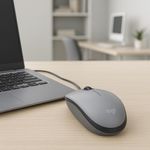 Mouse con Cable M110 Silent Plateado