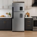 Refrigerador Whirpool Top Mount de 16 Pies Cúbicos Color Plata