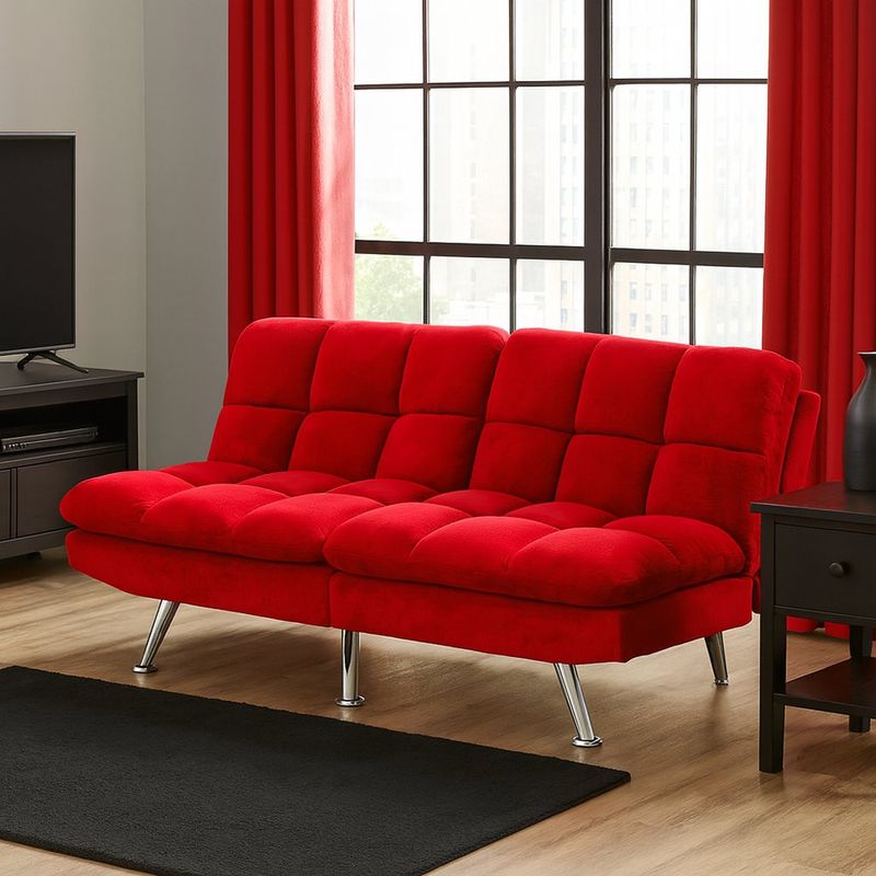 Sofá Cama Moderno Roja