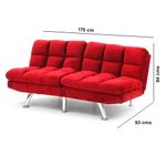 Sofá Cama Moderno Roja