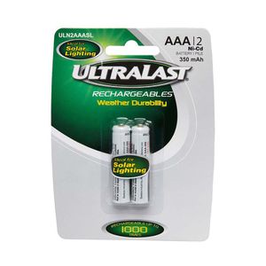 Baterías AAA Recargables Ultralast  2 Pzas