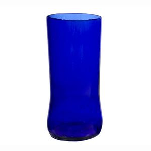 Vaso de Vidrio Azul Alto