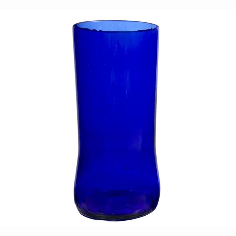 Vaso de Vidrio Azul Alto