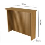 Mueble Auxiliar con Diseño de Listones Verticales Café 120X35.5X100 Cm