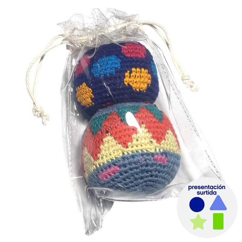 Juego de Pelotas Tejidas Malabares Colores Surtidos