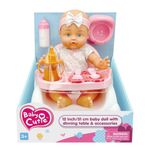 Muñeca Bebé con Accesorios para Comer Rosa