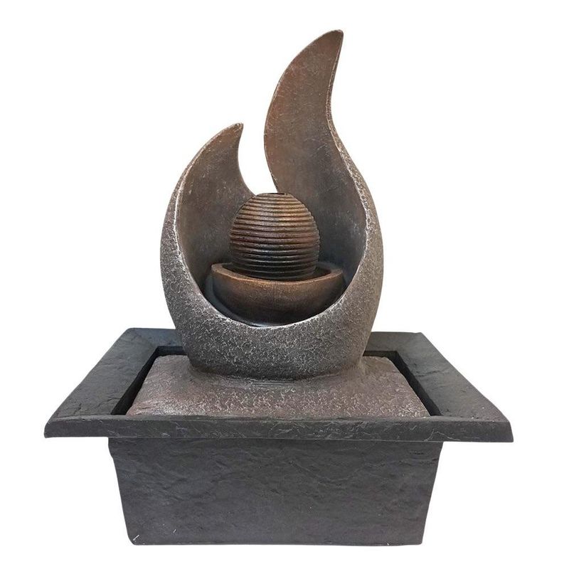 Fuente Decorativa con Luz Diseño Llama