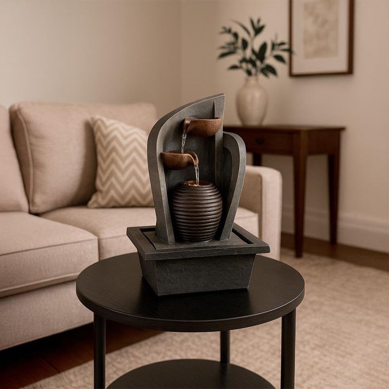 Fuente Decorativa con Luz Diseño Moderno con Jarras