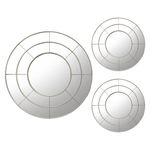 Espejos Decorativos Redondos Dorado 3 Pzas