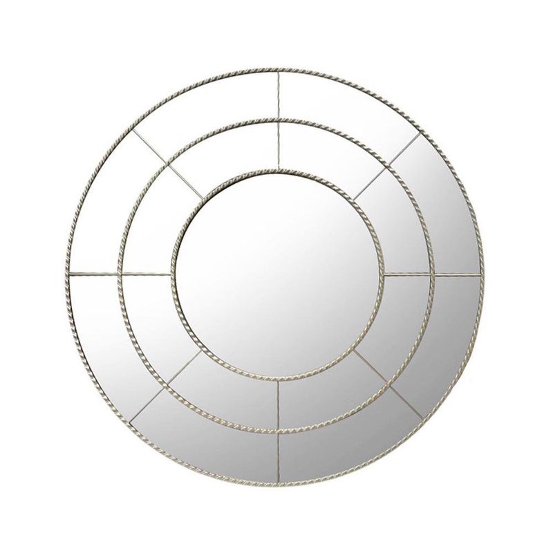 Espejos Decorativos Redondos Dorado 3 Pzas