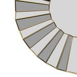 Set de 3 Espejos de Pared Redondos Decorativos con Marco Dorado