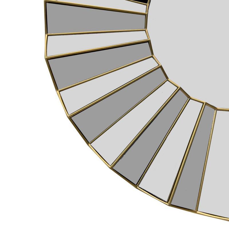 Set de 3 Espejos de Pared Redondos Decorativos con Marco Dorado