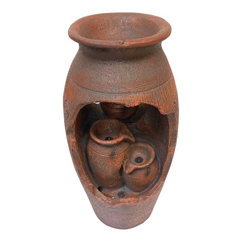 Fuente Decorativa Artesanal Diseño Jarras con Luz