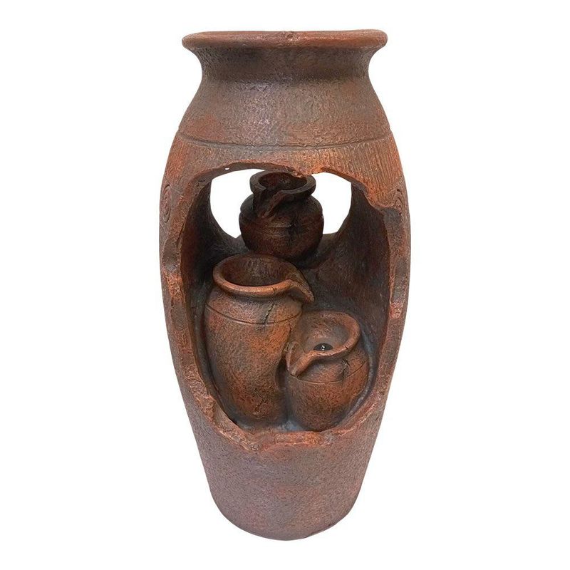 Fuente Decorativa Artesanal Diseño Jarras con Luz