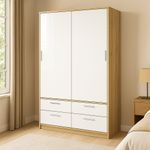 Armario-Blanco-con-2-Puertas-4-Gavetas