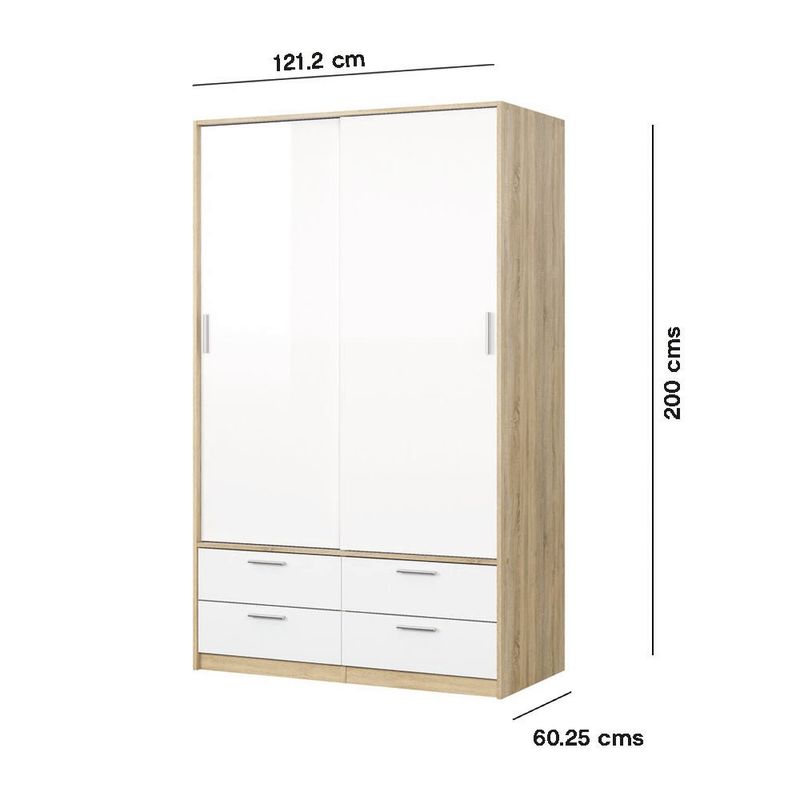 Armario-Blanco-con-2-Puertas-4-Gavetas