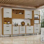 Gabinete de Cocina Aéreo Blanco y Café 2 Gavetas