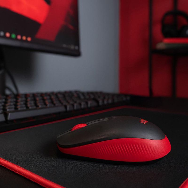 Mouse Inalámbrico M190 Color Rojo con Negro