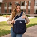 Mochila para Laptop con Bolsillos Laterales Color Azul Marino de 15.6 Plg