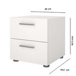 Mesa de Noche Turin Blanca 2 Cajones