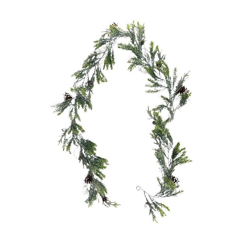 Guirnalda Navideña con Piñas Naturales y Ramas de Pino