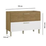 Gabinete de Cocina Bicolor con 2 Cajones
