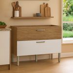 Gabinete de Cocina Bicolor con 2 Cajones