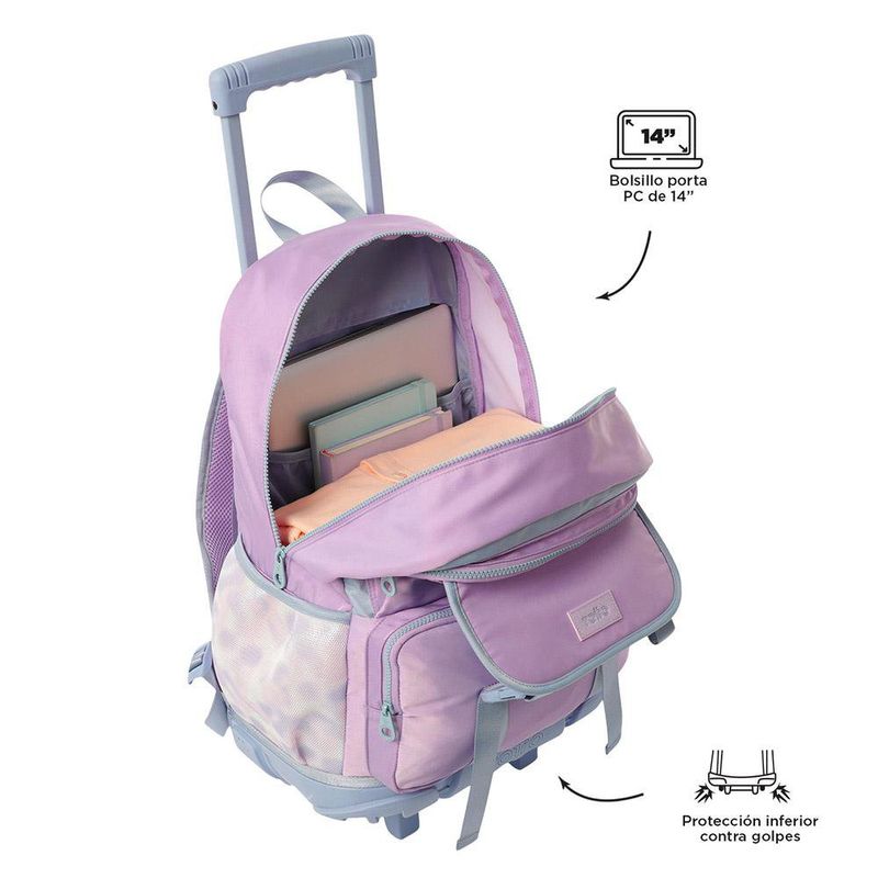 Mochila con Ruedas Bomper Cluw L con Bolsillo Frontal