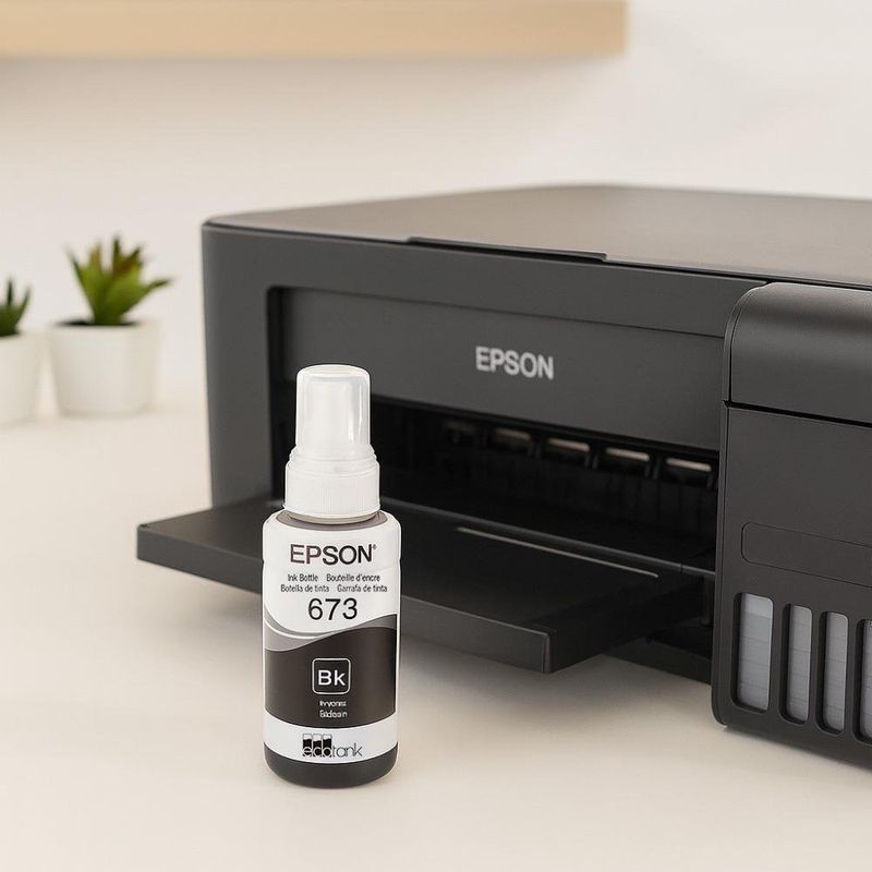 Botella de Tinta Epson T673 Negro 70 Ml