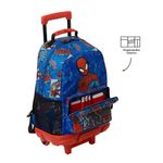 Mochila con Ruedas Spiderman Pop L con Bolsillo Frontal