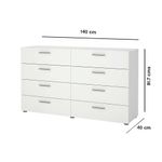 Gavetero Nicky Blanco de 8 Gavetas