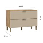 Gabinete de Cocina Beige con 2 Gavetas