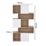 Librera Bob con 3 Puertas Café/Blanco