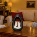 Nacimiento con Velas Decorativas en Base Negra