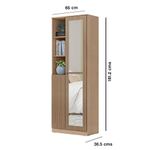 Armario-Liny-con-Espejo-Cafe-de-2-Puertas