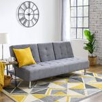 Sofá Cama Gris con Portavasos