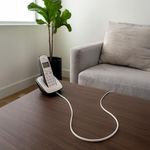 Cable de Teléfono Plano RJ11 4 Conductores Color Blanco de 7.62 M