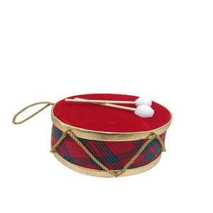 Tambor Decorativo Rojo y Verde