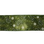 Listón Verde con Conos y Copos