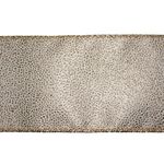 Listón Navideño Brillos Dorados de 2.5 plg x 10 yardas Color Crema