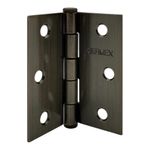 Bisagra tipo Libro Latón Antiguo Plano 3 Pzas de 2 1/2 Plg