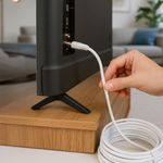 Cable Coxial Rg6 1.8 M Blanco