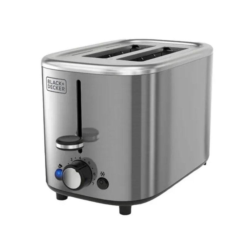 Tostador de Pan de 2 Rebanadas de Acero Inoxidable