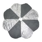 Falda para Árbol de Navidad Plateada y Gris