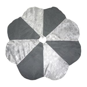 Falda para Árbol de Navidad Plateada y Gris