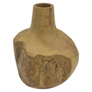 Portavelas de Madera Rústico tipo Botella